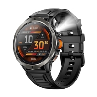 Reloj Inteligente Deportivo de 1.7 Pulgadas, Resistente al Agua IPX8 3ATM, con Linterna, Monitor de Ritmo Cardíaco, Oxígeno en Sangre, GPS y Brújula