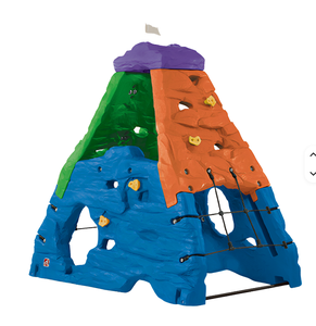 Iyi tasarım güvenli ve ucuz açık bahçe ekipmanları anaokulu oyun alanı ile tırmanma duvarı slayt - Product Image 2