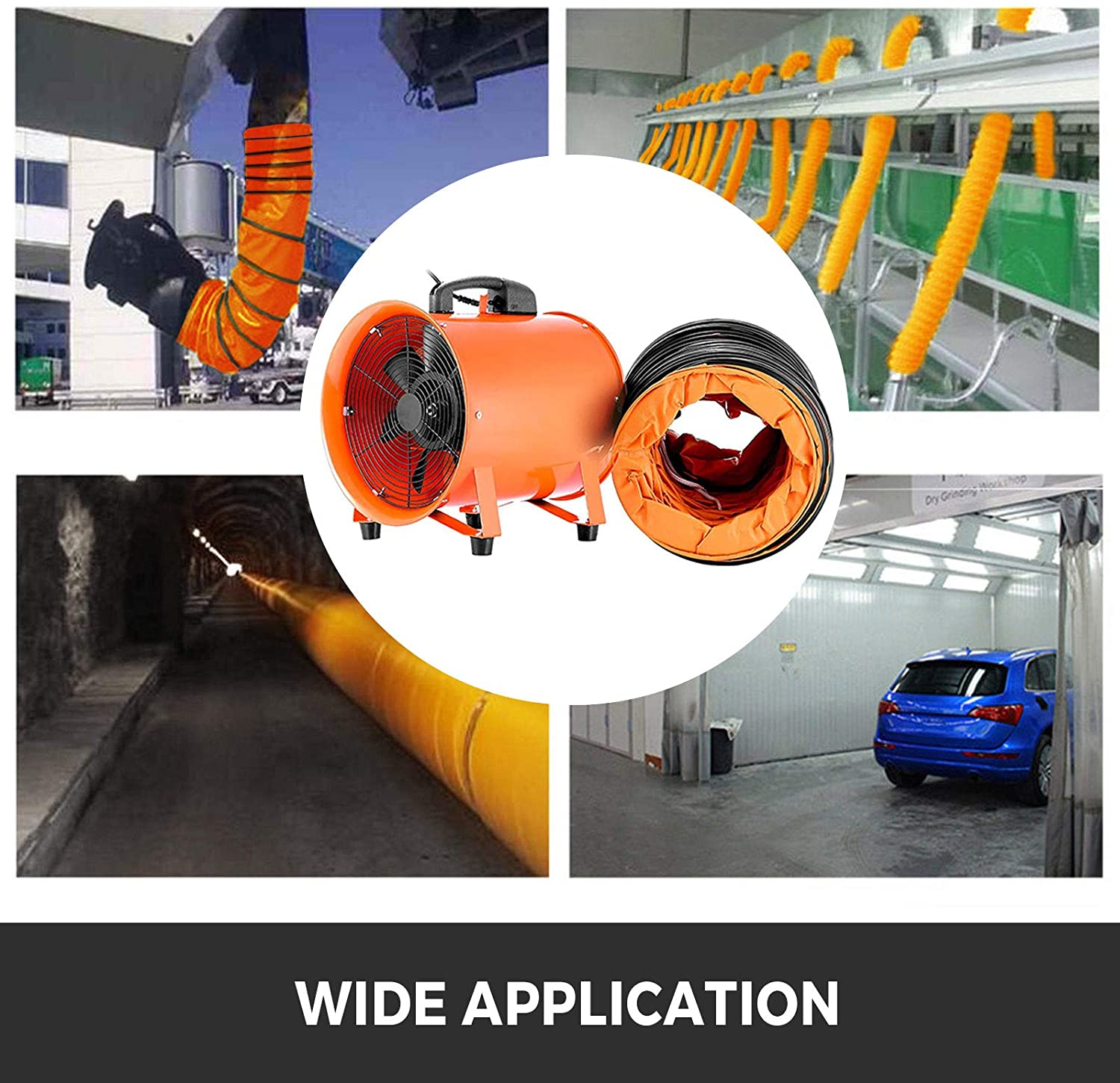 Axial fan-8-16 inch 220V Portable ventilation exhaust fan ducted fan flexible duct Small volume Ventilation fan
