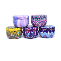 vide rond en fer blanc bougie pot en étain 2.2oz 4oz réutilisable en métal peut petit récipient en fer blanc pot utilisé