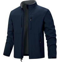 Veste softshell pour homme, doublée de polaire, imperméable, coupe-vent, fermeture éclair intégrale, col montant, 7 poches, pour la randonnée, le travail tactique en plein air