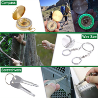 Kit de survie d'urgence 35-en-1, équipement et équipements, équipement pour la pêche, la chasse, la randonnée, le Camping