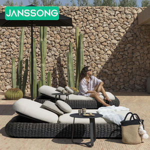 Ensemble de mobilier d'extérieur en aluminium, chaise longue d'hôtel, mobilier de patio, chaises longues modernes, transats d'extérieur en corde tressée, ensembles de <span class=keywords><strong>jardin</strong></span> - Product Image 3