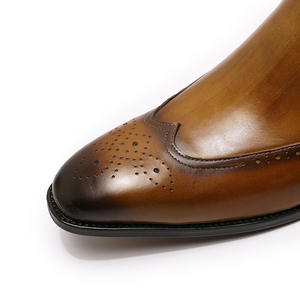 รองเท้าบูททำงานสไตล์วินเทจแบบ Amish สำหรับผู้ชาย ระดับไฮเอนด์ หรูหรา กันน้ำ แบบผูกเชือกข้อเท้า ตัดเย็บด้วยวิธี Goodyear Welted  หนังแท้คุณภาพสูง ทนทาน - Product Image 6