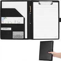Porte-documents professionnel en similicuir avec presse-papiers, classeur et bloc-notes format A4/Letter pour la rédaction de CV