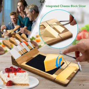 Cross-border wooden cutting board, cheese slab, stoneware set, household cheese <b>knife</b>, <b>bread</b> cutting, fruit cutting, dessert - Product Image 4