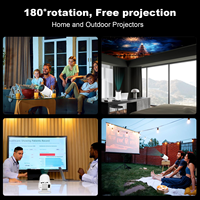 Mini projecteur portable 4K HD intelligent 200 ANSI Lumen pour cinéma maison - Le moins cher de 2025