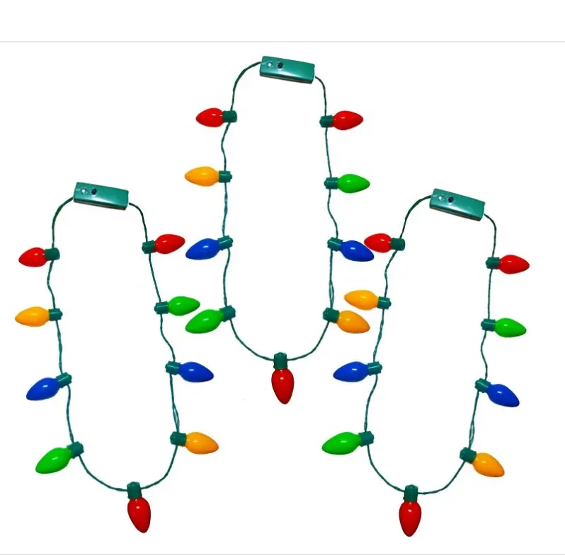 Shenglan – collier à ampoules Led clignotantes pour enfants, idéal pour la fête de noël