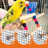 Perchoirs en bois pour oiseaux, 4 pièces, jouets pour perroquets, perchoirs en bois de différentes largeurs, jouets pour cage à oiseaux