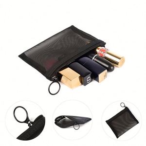 5 Pieces Beauty Makeup <b>Lipstick</b> Cosmetic Accessories Organizer <b>Mini</b> Zipper Mesh Bags Small Travel Kit Storage Pouch - Product Image 4
