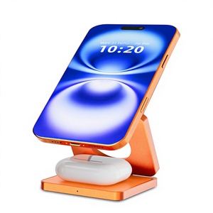 Chargeur sans fil 3-en-1 Source Factory .2 avec charge magnétique, compatible téléphones, écouteurs, montres, 25W - Product Image 1