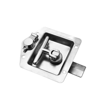 Loquet à palette à poignée en T en acier inoxydable Finition polie miroir Construction SUS304 avec cylindre de verrouillage pour équipement lourd