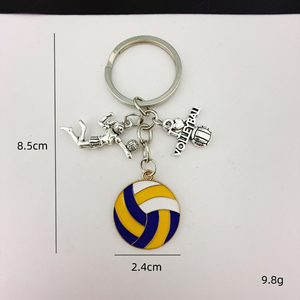 Llavero de Voleibol de Aleación QYS, Colgante 'I Love Volleyball', Anillo para Llaves Deportivo, Regalo para Atletas y Aficionados - Product Image 5