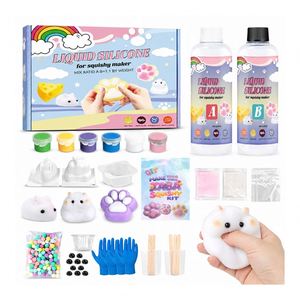 Taba Squeeze Toy <b>Kit</b> Easy Blend Silicone <b>Gel</b> Paw Hamster Cheese Moulds Tint Beads Gloves Instruction Accessories - Product Image 1