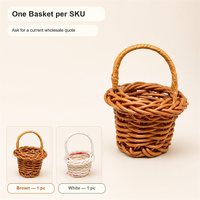 Panier miniature tressé en plastique fait main, jouet à mâcher pour oiseaux et perroquets, jouet suspendu pour la recherche de nourriture en cage, pour calops et petits oiseaux, vente en gros
