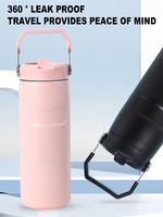 Nueva Botella de Agua con Aislamiento al Vacío de Acero Inoxidable Personalizada al por Mayor 2025, de Doble Pared, Reutilizable, a Prueba de Fugas, con Aislamiento Térmico de 12-24 Horas, para Gimnasio