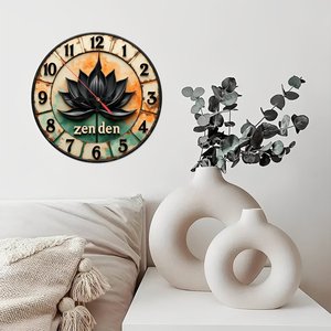 Round Wooden Wall <b>Clock</b> 25cm Silent Non Ticking Home Indoor Decor <b>Clock</b> - Product Image 3