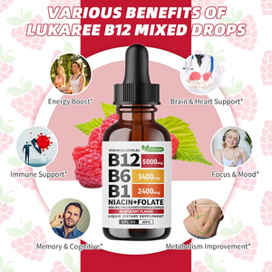 Suplementos Sublinguales de Vitamina B12+B6 OEM, Gotas Líquidas de Complejo Vitamínico B Todo en Uno con B12, B6 y <span class=keywords><strong>B1</strong></span> para el Metabolismo Inmunológico y Energético - Product Image 5