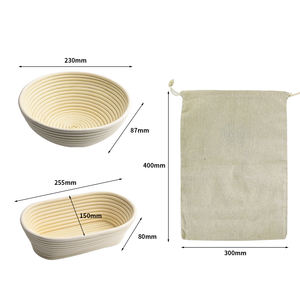 Cesta de prueba de masa fermentada Juego de regalo Suministros para hornear pan de 9 "y 10" Cestas de masa fermentada con revestimientos de lino Pan Lame Danish <span class=keywords><strong>Whish</strong></span> - Product Image 5