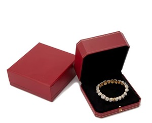 High-End Elegant <b>Red</b> Hexagon Jewelry <b>Box</b> Luxury Gift Bag Included for Ring Necklace Display Storage for Ladies - Product Image 5