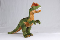 Jouet en peluche en forme de grand dragon à bouche ouverte, en coton PP, gris, moelleux, pas cher, amusant, personnalisé, dinosaure vert