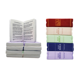 Almohada de Peluche con Versículo Bíblico Personalizado, Rellena de Tela Suave, en Forma de Libro Rojo y Azul, Almohada de Sofá con Forma de Libro de la Biblia Sagrada para <span class=keywords><strong>Personas</strong></span> - Product Image 3