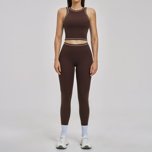 Nuevo Conjunto de Yoga de Primavera, Color <span class=keywords><strong>Nude</strong></span>, Ajustado, Antideslizante, Transpirable, de 2 Piezas, para Correr al Aire Libre y Hacer Ejercicio, Modelo 3562 - Product Image 4