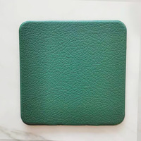 Tapis de tasse en cuir PVC personnalisable direct d'usine tapis de tasse à café réutilisable de Style classique produit en cuir synthétique