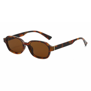 QB9989 Lunettes de soleil carrées rétro unisexes avec logo personnalisé, verres bleus UV400, monture noire, style vintage écaille de tortue, lunettes de soleil de style coréen - Product Image 3