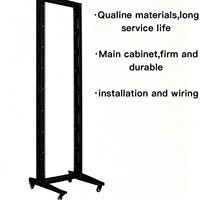 Baie de serveur mobile double colonne monorail 19 pouces 24U 550*1200*120MM en acier laminé à froid SPCC, profondeur 120 mm