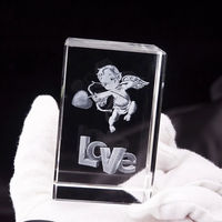 Honneur de cristal personnalisé cristal 3D gravé au Laser K9 clair cristal bloc Cube Souvenir cadeau