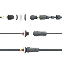 AOHUA fil électrique lampes led type de panneau connecteur mâle femelle étanche