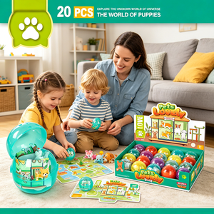 Lot <span class=keywords><strong>de</strong></span> 20 figurines <span class=keywords><strong>de</strong></span> chiots mignons, assortiment <span class=keywords><strong>de</strong></span> figurines <span class=keywords><strong>de</strong></span> chiens réalistes avec carte <span class=keywords><strong>de</strong></span> scène <span class=keywords><strong>de</strong></span> maison <span class=keywords><strong>pour</strong></span> animaux, jouet éducatif <span class=keywords><strong>pour</strong></span> la cognition animale - Product Image 1