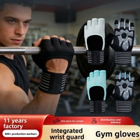 Gants de fitness résistants à l'usure, respirants, pour la musculation, avec support de poignet épais, pour l'entraînement sportif et les exercices avec haltères