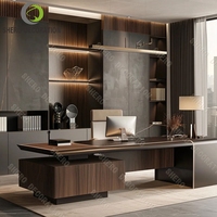 Ensemble de chaises de bureau en bois haut de gamme modernes et personnalisées Mobilier de bureau modulaire Directeur général Éclairage de patron Salon à usage domestique