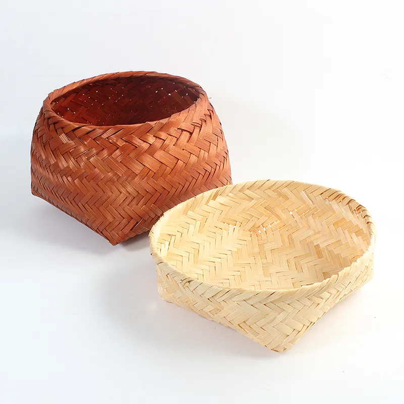 Cesto portabiancheria in bambù artigianale fatto a mano conservazione del prodotto caldo senza cestini di bambù per quantità minima