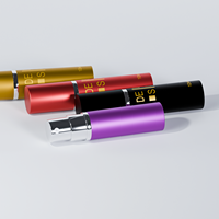 Flacon de parfum en aluminium BEST Brand de 5 ml avec pompe pulvérisatrice, flacon de voyage portable pour échantillon, étiquettes sérigraphiées pour parfum