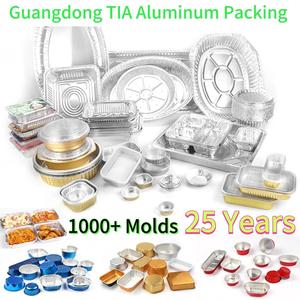 CB47 10 20 50 pcs cấp thực phẩm dùng một lần nhôm lá mỏng thực phẩm <span class=keywords><strong>container</strong></span> nhôm khay hình chữ nhật nhôm lá mỏng tấm có nắp đậy - Product Image 2