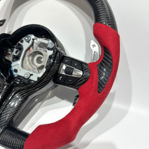 Volant en fibre de carbone style M avec LED et poignée rouge pour F20 F30 F32 F31 F36 M3 F80 M4 F82 M2 F87 E90 - Product Image 2