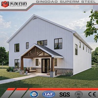 Petite Maison Maison Préfabriquée Bâtiment de Ferme Structure Métallique Barndominium Kits Grange Métallique en Acier