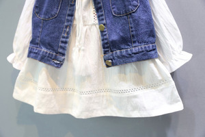 Livraison Gratuite Nouveaux Ensembles de Vêtements pour Filles en Denim Solide à Manches Longues pour l'Automne, Vente en Gros, Directement du Fabricant Chinois - Product Image 4