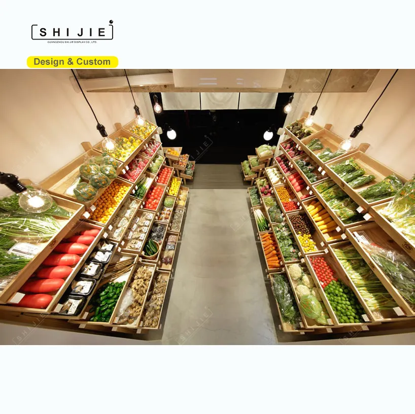 Japan simply natural health food store convenience buy vegetable fruit store interior design produce display natural food market