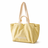 Bolsa de Lona con Múltiples Bolsillos, Logotipo Personalizado, Doble Asa, Botón a Presión, Reutilizable, Ecológica, Venta al Por Mayor, Bolsa de Mano y Hombro