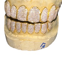 Prix d'usine, Grillz personnalisés en argent S925, or massif 10K 14K 18K, serti de moissanite VVS, pour les dents, cadeau de mariage