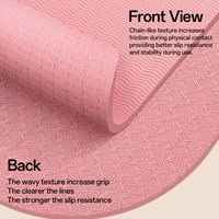 Tapis de yoga en TPE écologiques personnalisables, légers et durables, tapis de fitness double face avec texture antidérapante