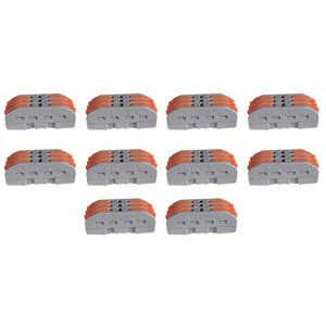 Bornes électriques compactes 10 3P, connexion rapide, bornes de câble en cuivre et en laiton avec levier pour fils - Product Image 5