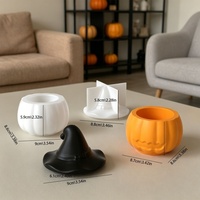 Moule en silicone Halloween : Chapeau de sorcière, citrouille, crâne – Outil de bricolage pour la fabrication de bougies, de gypse et de résine