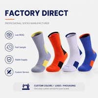 Chaussettes de sport côtelées à logo personnalisé avec patch contrastant, talon et bout renforcés, en coton respirant, pour basketball, course à pied et athlétisme, OEM