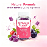 Gummies Naturelles pour le Remodelage des Hanches à la Vitamine E Pêche – Soutien à la Croissance Musculaire – 60 Comprimés – Complément Alimentaire pour Adultes – OEM ODM Privé