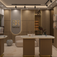 Présentoirs de vitrine pour magasins de cosmétiques, parfums et soins de la peau, conception de personnalisation complète de la pièce, armoire de présentation, décoration de magasin de maquillage